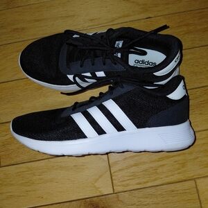 Adidas Lite Racer Womens Black and White Sneakers Size 8